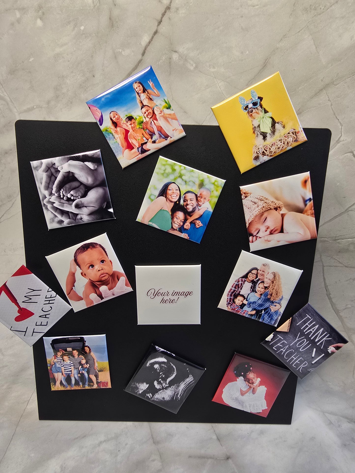 Set of 9 2.5 x 2.5 Custom Photo Magnets